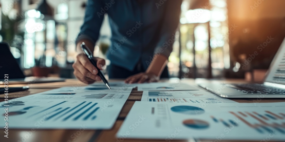 Leinwandbilder An entrepreneur presents a compelling business strategy to stakeholders, highlighting growth potential with clear visuals and data-driven insights.