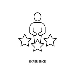 experience concept line icon. Simple element illustration. experience concept outline symbol design.