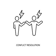 conflict resolution concept line icon. Simple element illustration. conflict resolution concept outline symbol design.