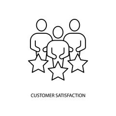 customer satisfaction concept line icon. Simple element illustration. customer satisfaction concept outline symbol design.
