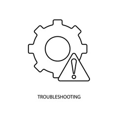 troubleshooting concept line icon. Simple element illustration. troubleshooting concept outline symbol design.
