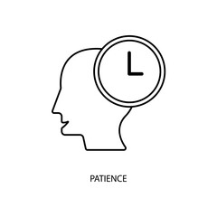 patience concept line icon. Simple element illustration. patience concept outline symbol design.
