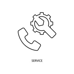 service concept line icon. Simple element illustration. service concept outline symbol design.