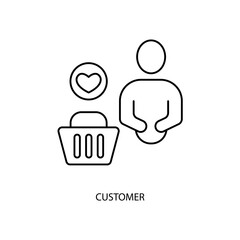 customer concept line icon. Simple element illustration. customer concept outline symbol design.