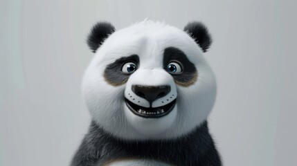 Naklejka premium Joyful Panda with Sparkling Eyes