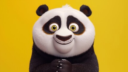 Fototapeta premium Joyful Panda with Sparkling Eyes
