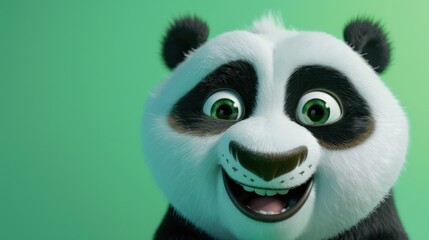 Fototapeta premium Joyful Panda with Sparkling Eyes