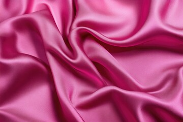 A close-up view of pink satin fabric with intricate details and texture