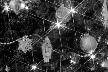 Bright Christmas and New Year Festive Mood Decoration Background