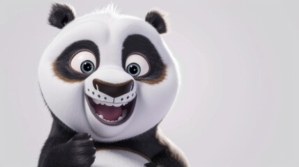 Fototapeta premium Joyful Panda with Sparkling Eyes