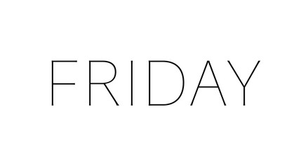 Friday. Funny graphic design on pink background