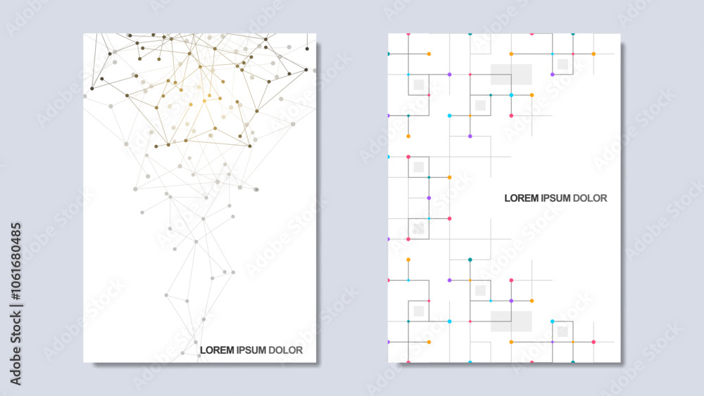 Poster creative idea of modern design with abstract geometric background. minimalistic vector texture with 