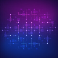 Obraz premium Minimalistic vector texture with linear squares pattern. Creative idea of modern design with abstract geometric background
