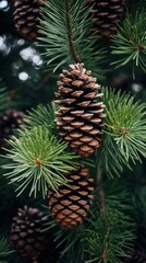 Tree pine winter plant.