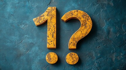 A yellow number 1 with a question mark on it