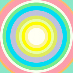 Colorful bullseye abstract background. retro , halftone color. 