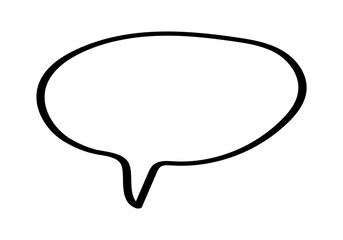 Naklejka premium Icono negro de bocadillo de hablar vacío