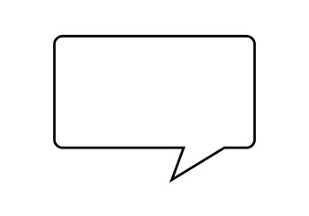 Icono negro de bocadillo de hablar vacío