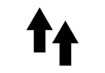Icono negro de flechas hacia arriba