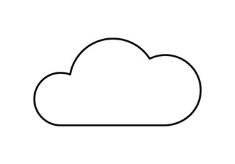 Icono negro de nube en fondo blanco