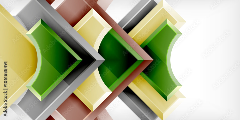 Aufkleber geometric design abstract background - circles and triangles