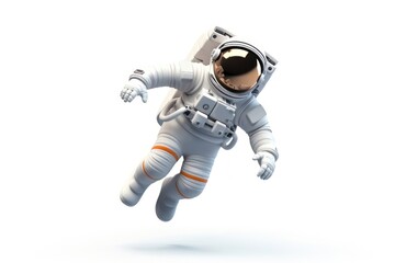 Astronaut space white background futuristic.