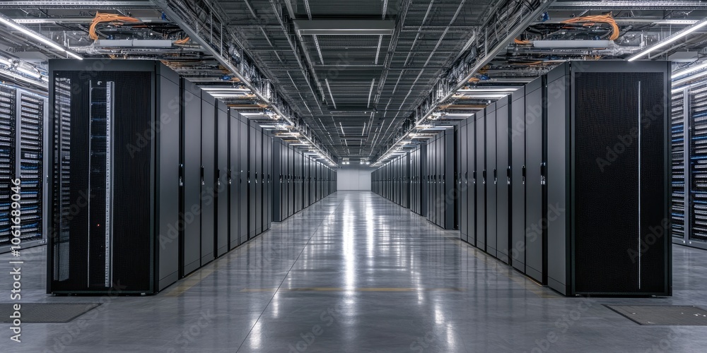 Leinwandbilder An advanced data archiving facility with automated systems ensuring efficient storage and retrieval of information.