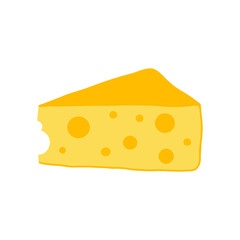 cheese flat design vector illustration. Delicious flat style food. Organic meal isolated on background