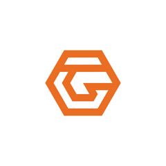 Hexagon Letter G Logo design vector template