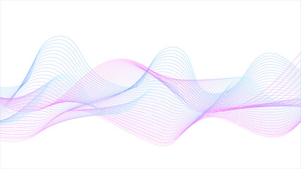 Background lines wave abstract stripe design. White background, Line waves colorful gradient background element.