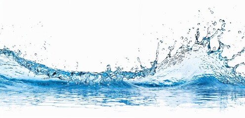 Splash of water, capturing movement and energy, set against a clean white background.