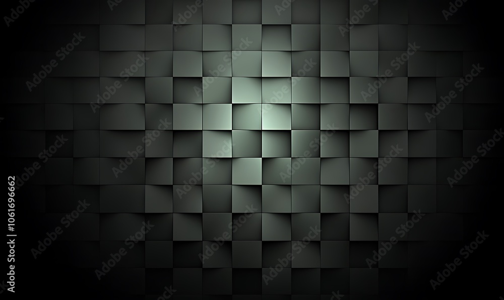 Poster a textured abstract background featuring interlocking squares in varying shades of gray.