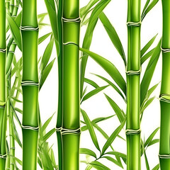 Obraz premium Natural green bamboo pattern, small wood grains that are perfectly connected, fresh colors and thin lines, giving a refreshing and relaxing feeling.