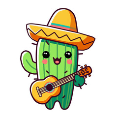 cactus mexican sombrero vextor