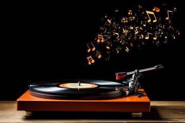 3D music notes floating