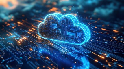 Cloud Computing Concept.