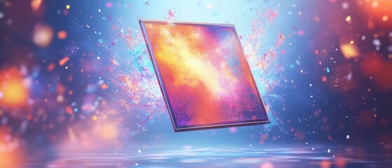 Obraz premium Holographic Canvas, Digital Art and NFTs