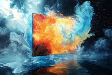 Fototapeta premium Holographic Canvas, Digital Art and NFTs