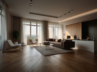 Obraz premium beautiful apartment, interior beautiful room interior decoration