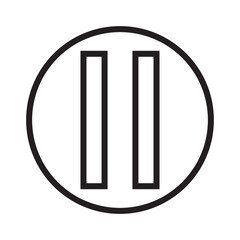 Pause button icon.  isolated on white background.  Vector illustration.  EPS 10