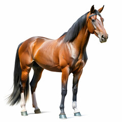 Obraz premium horse in white background