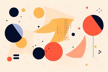 Memphis Design Minimal Cream Background