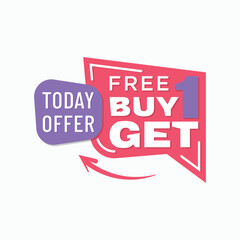 Buy one get one free promotion banner template