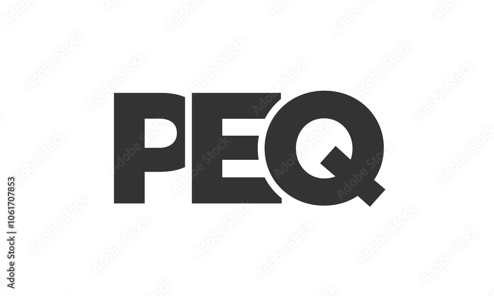Poster peq logo design template with strong and modern bold text. initial based vector logotype featuring s