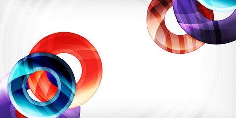 Obraz premium Circles, round elements, ring shapes premium background. Vector Illustration For Wallpaper, Banner, Background, Card, Book Illustration, landing page