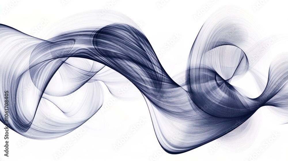 Aufkleber an intricate display of geometric shapes and flowing lines symbolizing quantum entanglement,