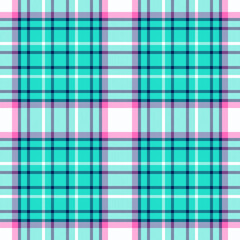 Plaid seamless pattern. Check fabric texture. Vector textile print.