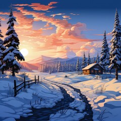 Winter Wonderland in the Heart of Finnish Lapland's Snowy Landscapes