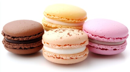 Colorful Macarons French Pastry Sweet Treats Bakery Dessert Food