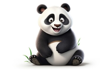 Naklejka premium Panda cartoon mammal animal.